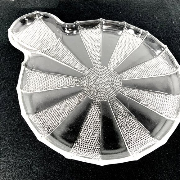 1950s Jeannette Dewdrop Clear Hostess Tray Luncheon Plate Television Snack Set - Picture 2 of 16